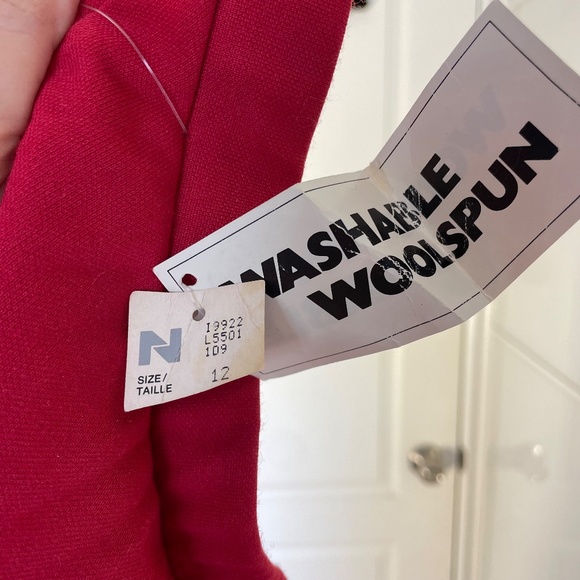 Sz M Vintage(with Tags!) Red Pleated Maxi Skirt - Picture 8 of 10